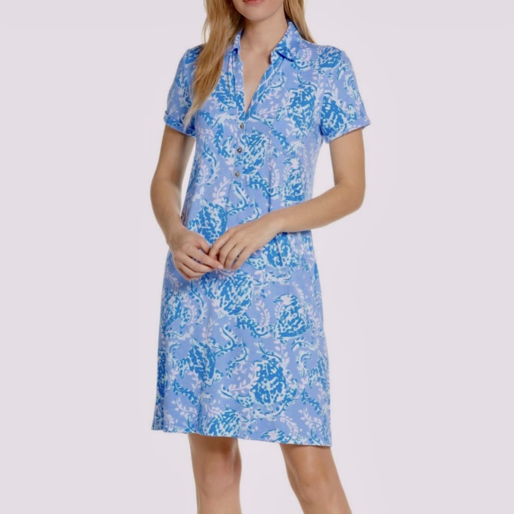 Lilly Pulitzer NWT UPF 50+ Sadie Polo Dress Turtley Awesome Size XXS